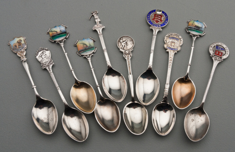 Sterling Silver and enamel City of London Crested Spoon London Robert Pringle 