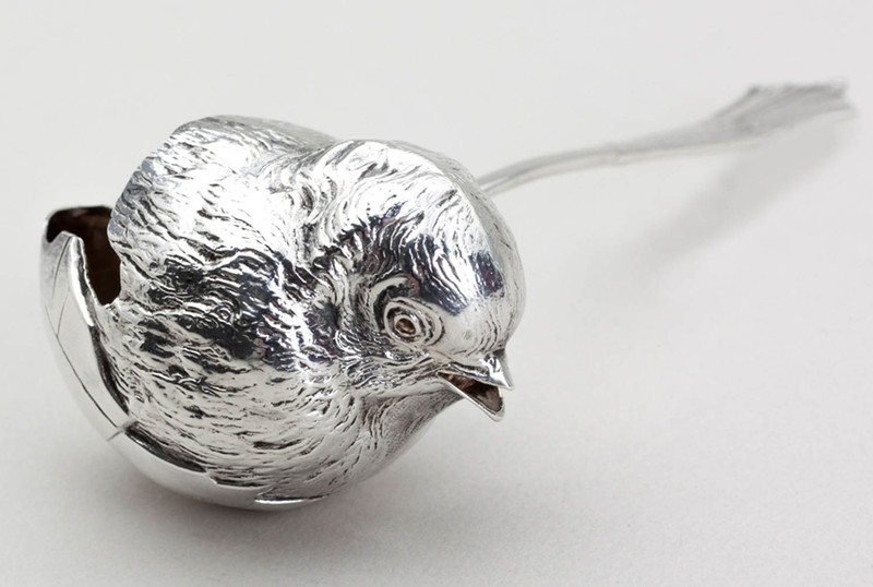 Silver Duck Baby Spoon - Templeton Silver