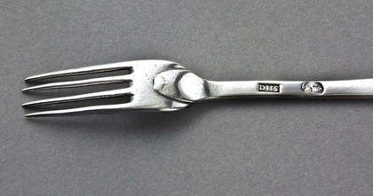 Rare Cape Silver Konfyt Fork - Daniel Heinrich Schmidt, 