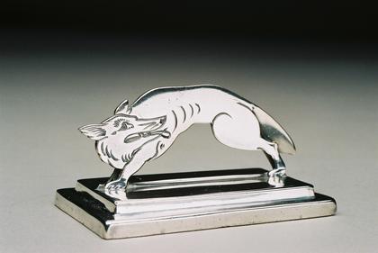 Edwardian Sterling Silver Novelty Fox Menu Holder - Or Desk Paperweight