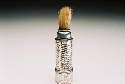 Silver travelling shaving brush