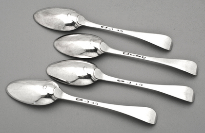 Dutch Silver Hanoverian Tablespoons (Set of 4) Andries Vis