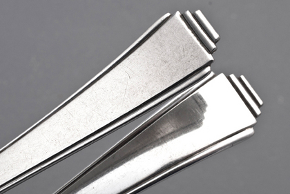 Art Deco German Silver Serving Spoons (Pair) - Lutz & Weiss