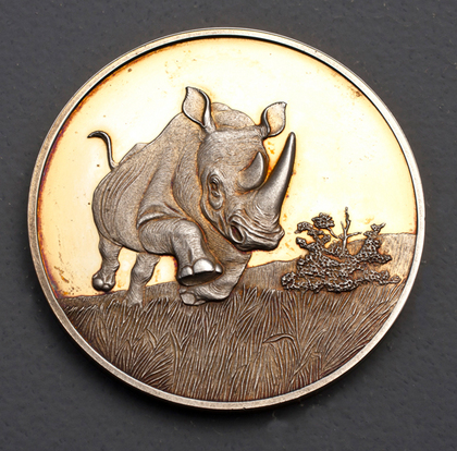 Wildlife Society 50th Anniversary Silver Gilt Medallion Set (24 medallions in original box)