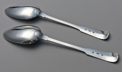 Scottish Provincial Aberdeen Silver Tablespoons (Pair) - Peter Ross
