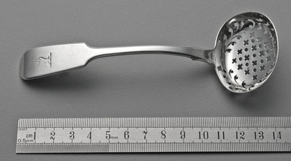 Exeter Silver Sifter Ladle - James Andrew Page, Plymouth