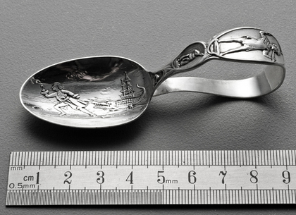 Antique Silver Christening Spoon - Captain Hook, Peter Pan