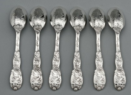 Tiffany Sterling Silver Indian Chrysanthemum Tablespoons (Set of 6)
