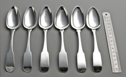 Irish Georgian Silver Dessert Spoons (Set of 6) - Samuel Neville
