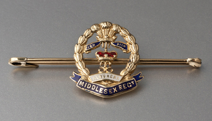 Middlesex Regiment Gold Sweetheart Brooch