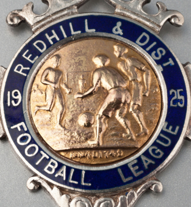 Redhill & District Football League 1925 Gold and Silver Fob Medallion