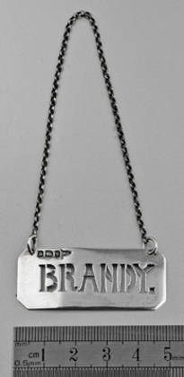 Art Nouveau Silver Brandy Label - Charles Rennie Mackintosh