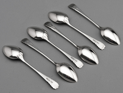 Sterling Silver Shell Coffee Spoons (Set of 6)