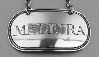 Georgian Silver Madeira Wine Label - Unregistered Makers Mark