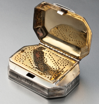 17th Century Silver & Agate Spice Box