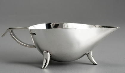 Antique Silver Sauce or Gravy Boat - Modernist Style