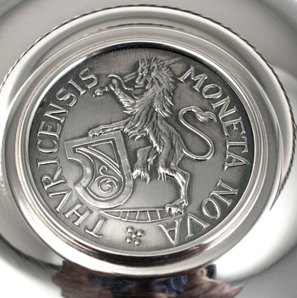 Swiss Silver  5 Schilling Coin Bowl - Jezler