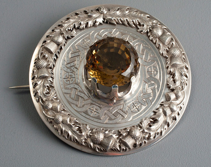 Antique Scottish Silver Kilt Sash Brooch