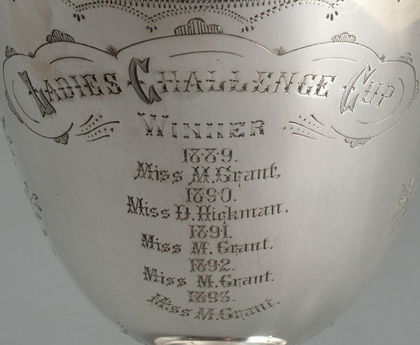 Natal Lawn Tennis Championship Antique Silver Trophy - Mabel Grant, Edmund Nevill