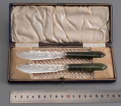 Antique Silver Tea or Butter Knives (Pair) - Drummond, Oban