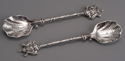Salters Company Silver Spoons (Pair) - Sal Sapit Omnia - Carrington & Co