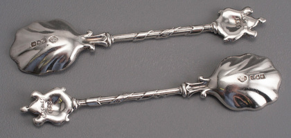 Salters Company Silver Spoons (Pair) - Sal Sapit Omnia - Carrington & Co