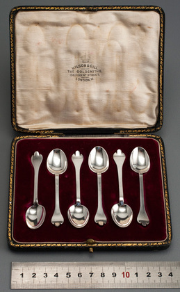 Sterling Silver Rat Tail Trefid Coffee Spoons (Set of 6) - Wilson & Gill, Regent Street, London