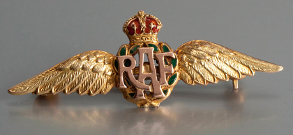 RAF Gold & Enamel Sweetheart Brooch  - World War II