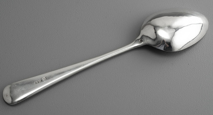 Private Die King Protea Pattern Silver Serving or Basting Spoon