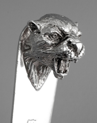 Sterling Silver Cast Leopard's Head Letter Opener