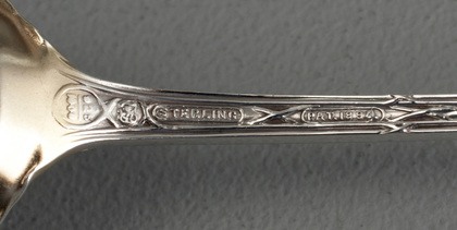 Antique American Sterling Silver Olive Spoon & Olive Fork - Towle Empire, Clark & Biddle