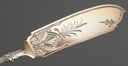 Gorham Sterling Silver Louis XIV Pickle Knife & Master Salt Spoons (Pair)