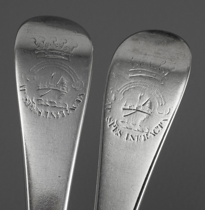 Scottish Silver Hanoverian Tablespoons (Pair) - John Hope, 2nd Earl Hopetoun, Hope Family Crest 