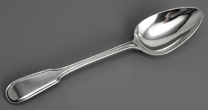 Extremely Rare Cape Silver Fiddle Thread Without Shoulders Dessert Spoon - Lawrence Twentyman (2nd example)