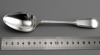 Extremely Rare Cape Silver Fiddle Thread Without Shoulders Dessert Spoon - Lawrence Twentyman (2nd example)