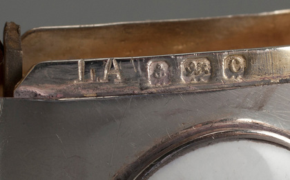 Antique Silver and Enamel Vesta Case - Just One More, Enamel Pipe