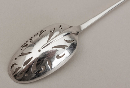 Antique Silver Mote Skimmer Spoon - Elkington