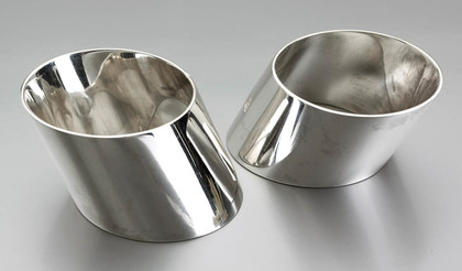 Scottish Silver Millenium Elliptical Silver Napkin Rings (Pair) - Eric Norris Smith