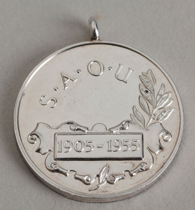S.A.O.U Sterling Silver Kaapstad Medallion, 1905-1955