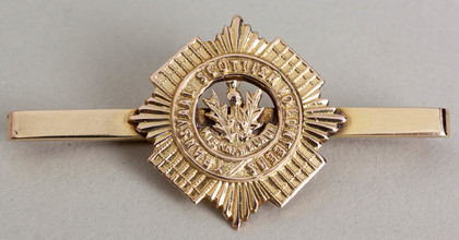 Transvaal Scottish Volunteers Regiment Gold Sweetheart Brooch - WW II