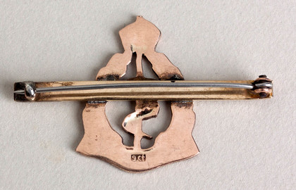 South African Medical Corps Gold Sweetheart Brooch - WW II, SAMC, SAGD - Engraved Bar