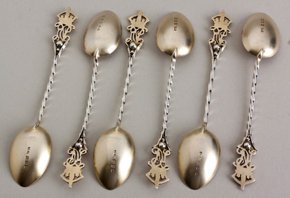 Queen Victoria Golden Jubilee Silver Spoon Set of 6