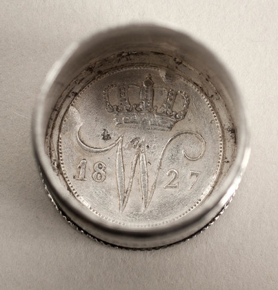 Dutch Silver Coin Box - 10C, 1825, Willem I