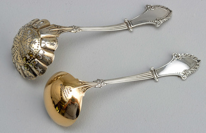 Gorham Sterling Silver Louis XIV Pattern Sifter Spoon & Ladle - Starr & Marcus New York