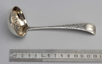 Victorian Silver Aesthetic Movement Sifter Ladle - Edward Barnard & Sons 