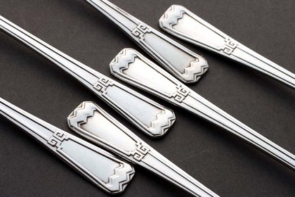 Art Deco Silver Teaspoons (6)