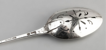 Georgian Silver Mote Spoon - Philip Roker