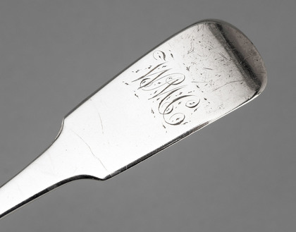 Irish Provincial Silver Serving Spoon - Richard Garde, Cork, R. Cave Retailer