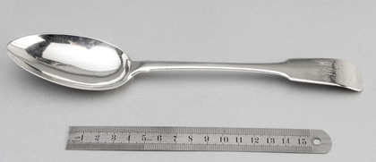 Irish Provincial Silver Serving Spoon - Richard Garde, Cork, R. Cave Retailer