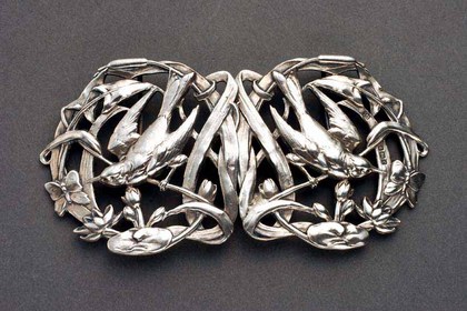 Art Nouveau Silver Belt Buckle